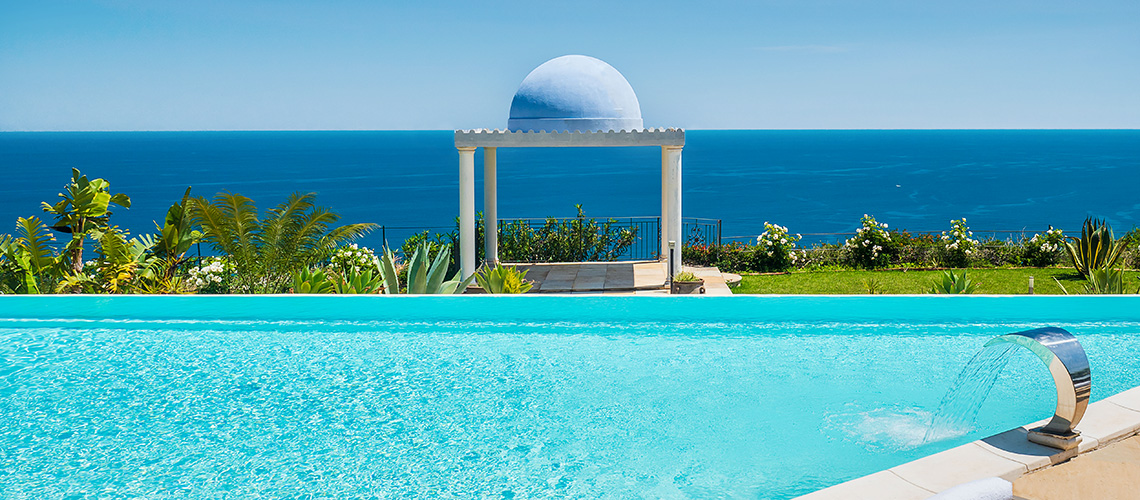 Buena Vista Luxusvilla mit Pool und Meerblick in Taormina Sizilien   - 4