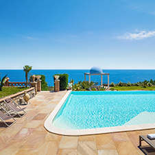 Buena Vista Luxusvilla mit Pool und Meerblick in Taormina Sizilien   - 9